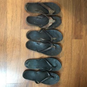 Bundle of rainbow flip flops